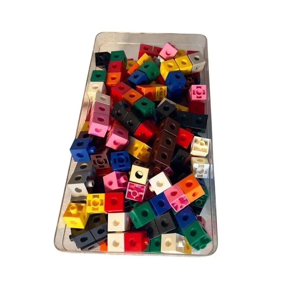 Unifix Interlocking Counting Cubes Math Manipulative Preowned Mix Color 200+